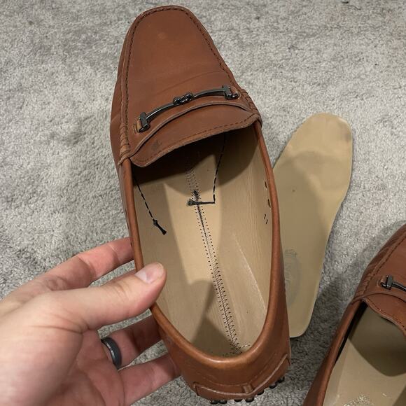 TOD’S Gommino Horsebit Driving Loafers Men’s Size 11 Brown Leather Slip On Shoes main image 7